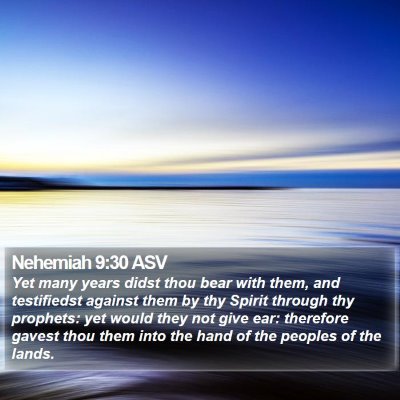 Nehemiah 9:30 ASV Bible Verse Image