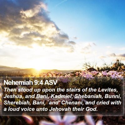 Nehemiah 9:4 ASV Bible Verse Image