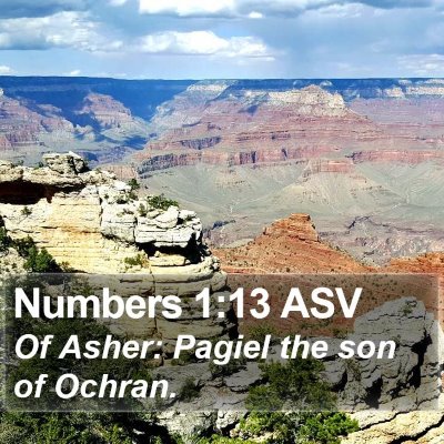 Numbers 1:13 ASV Bible Verse Image