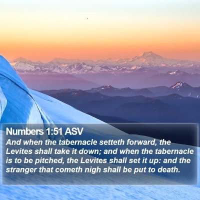 Numbers 1:51 ASV Bible Verse Image
