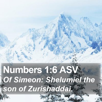Numbers 1:6 ASV Bible Verse Image