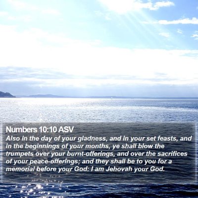 Numbers 10:10 ASV Bible Verse Image