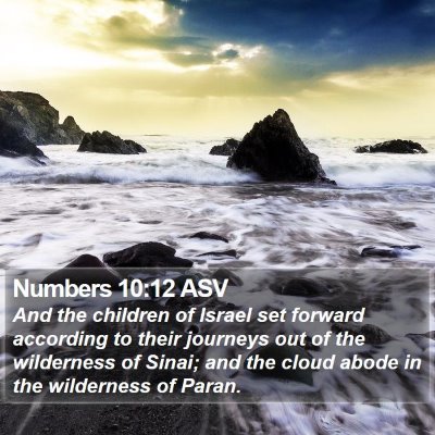 Numbers 10:12 ASV Bible Verse Image