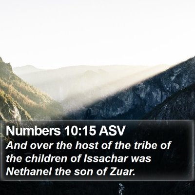 Numbers 10:15 ASV Bible Verse Image