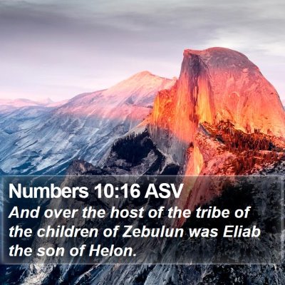 Numbers 10:16 ASV Bible Verse Image