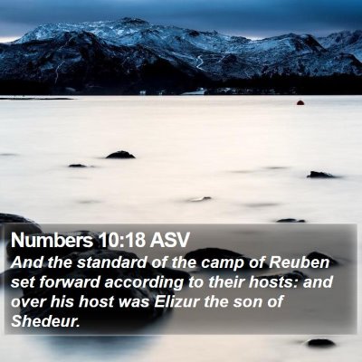 Numbers 10:18 ASV Bible Verse Image