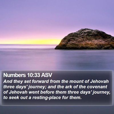 Numbers 10:33 ASV Bible Verse Image