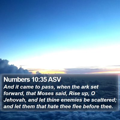 Numbers 10:35 ASV Bible Verse Image