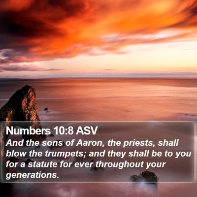 Numbers 10:8 ASV Bible Verse Image