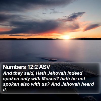 Numbers 12:2 ASV Bible Verse Image