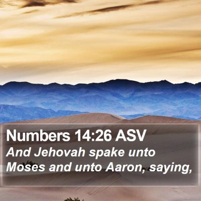Numbers 14:26 ASV Bible Verse Image