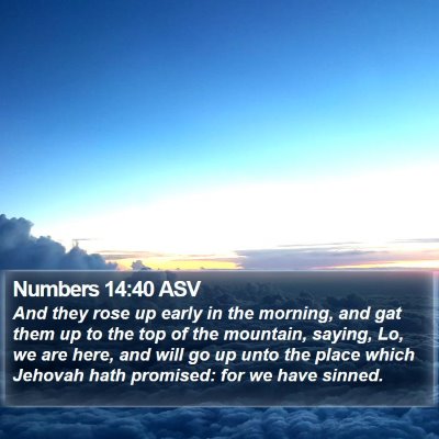 Numbers 14:40 ASV Bible Verse Image