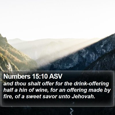 Numbers 15:10 ASV Bible Verse Image