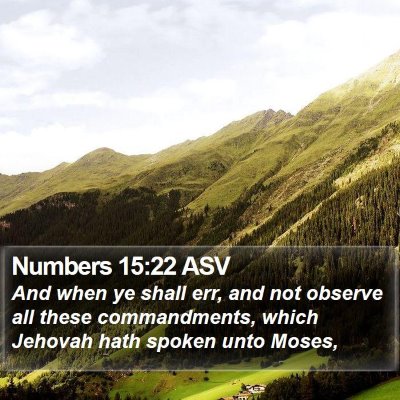 Numbers 15:22 ASV Bible Verse Image