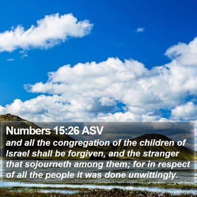 Numbers 15:26 ASV Bible Verse Image