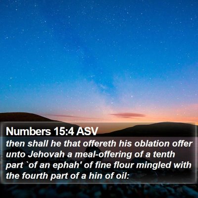 Numbers 15:4 ASV Bible Verse Image