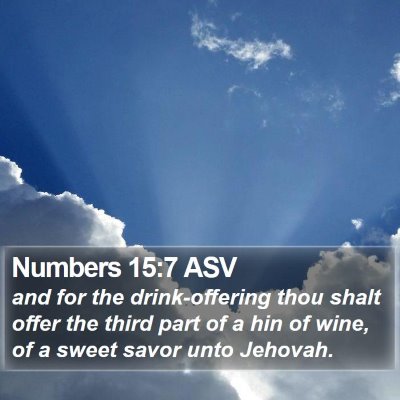 Numbers 15:7 ASV Bible Verse Image