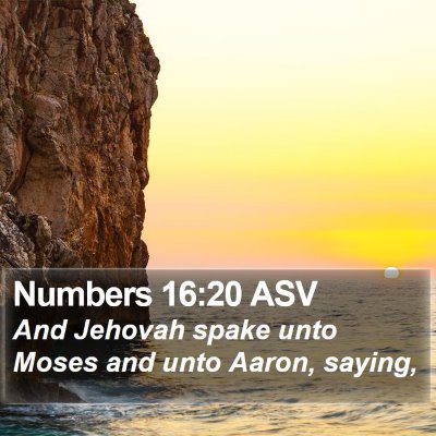 Numbers 16:20 ASV Bible Verse Image