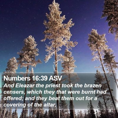 Numbers 16:39 ASV Bible Verse Image
