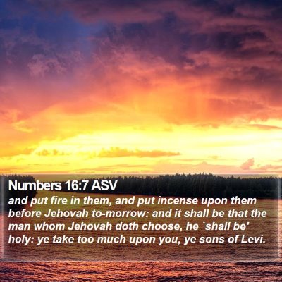 Numbers 16:7 ASV Bible Verse Image