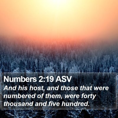 Numbers 2:19 ASV Bible Verse Image