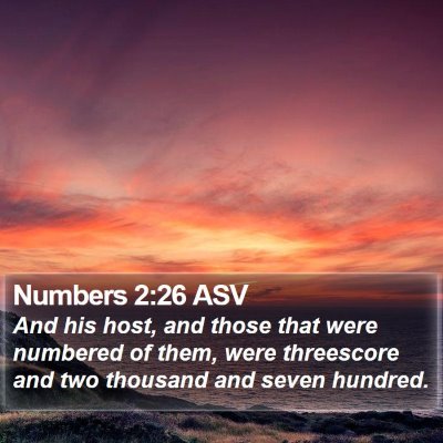 Numbers 2:26 ASV Bible Verse Image