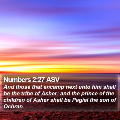 Numbers 2:27 ASV Bible Verse Image