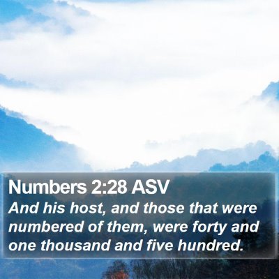 Numbers 2:28 ASV Bible Verse Image