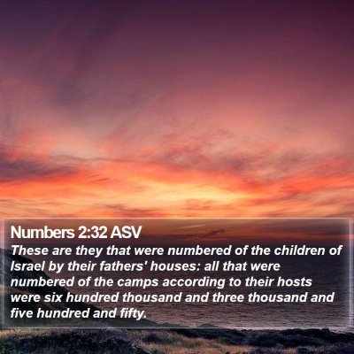 Numbers 2:32 ASV Bible Verse Image