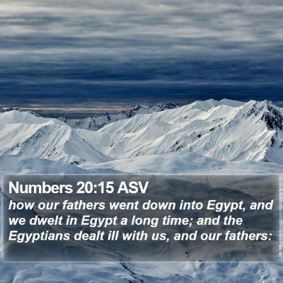 Numbers 20:15 ASV Bible Verse Image