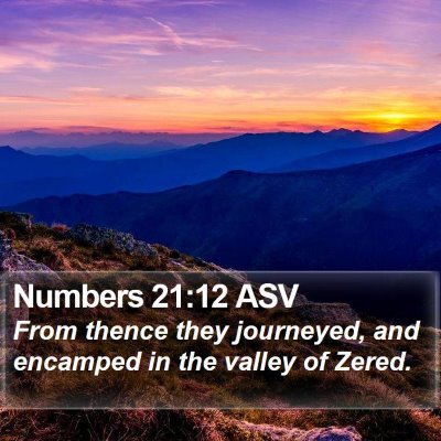 Numbers 21:12 ASV Bible Verse Image