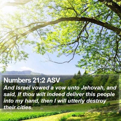 Numbers 21:2 ASV Bible Verse Image