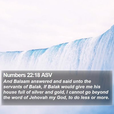 Numbers 22:18 ASV Bible Verse Image