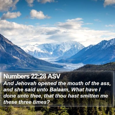 Numbers 22:28 ASV Bible Verse Image