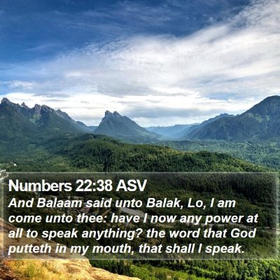 Numbers 22:38 ASV Bible Verse Image