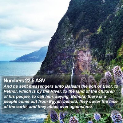 Numbers 22:5 ASV Bible Verse Image
