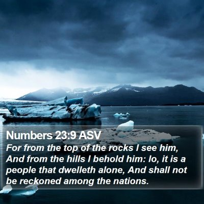 Numbers 23:9 ASV Bible Verse Image