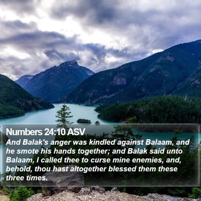 Numbers 24:10 ASV Bible Verse Image