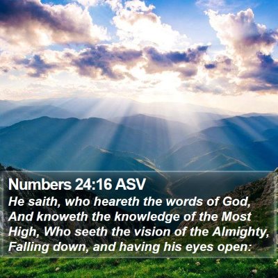 Numbers 24:16 ASV Bible Verse Image