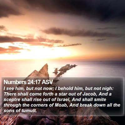 Numbers 24:17 ASV Bible Verse Image