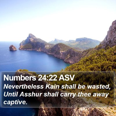 Numbers 24:22 ASV Bible Verse Image