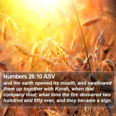 Numbers 26:10 ASV Bible Verse Image