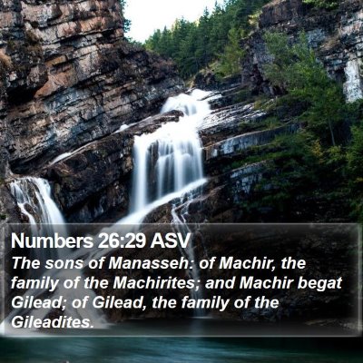 Numbers 26:29 ASV Bible Verse Image