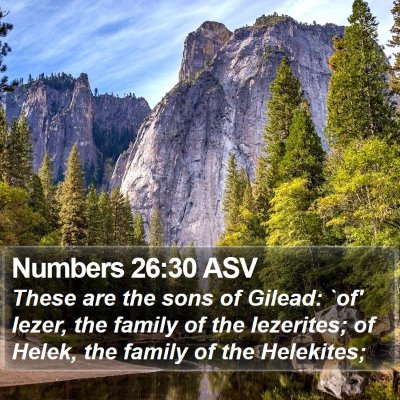 Numbers 26:30 ASV Bible Verse Image
