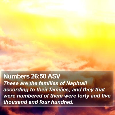 Numbers 26:50 ASV Bible Verse Image