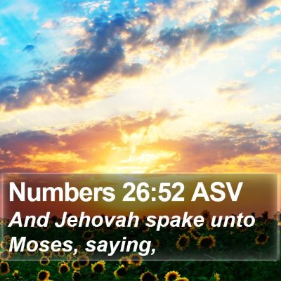 Numbers 26:52 ASV Bible Verse Image