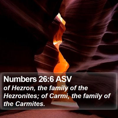 Numbers 26:6 ASV Bible Verse Image