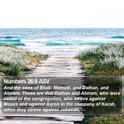 Numbers 26:9 ASV Bible Verse Image