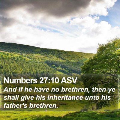 Numbers 27:10 ASV Bible Verse Image