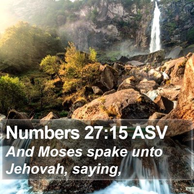 Numbers 27:15 ASV Bible Verse Image